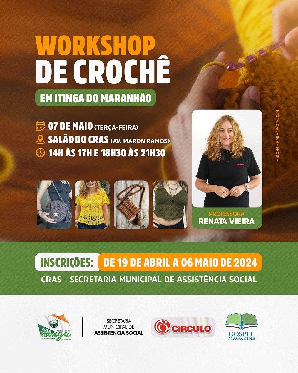 WORKSHOP DE CROCHÊ EM ITINGA DO MARANHÃO